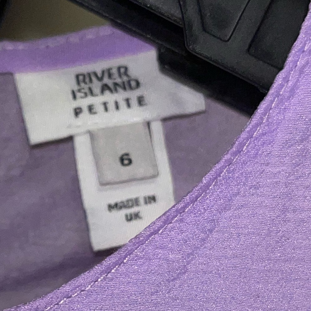 River Island Petite frill front blouse in lilac size 6 - Picture 10 of 10